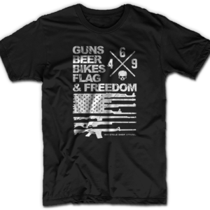 Guns Beer Bikes Flag Freedom Shirt